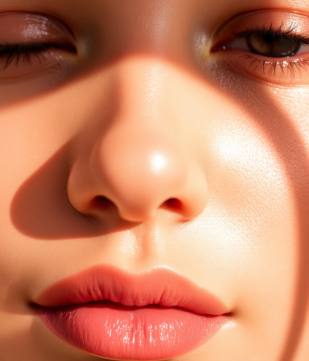 Healthy skin close-up